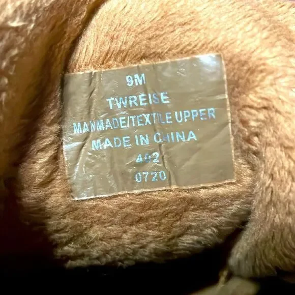 Tommy Hilfiger Cuffed Leather Winter Duck Navy Khaki Twreise Vintage 90s Boot - Picture 12 of 12